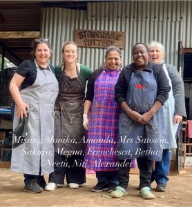 Pottery lesson with Waithira